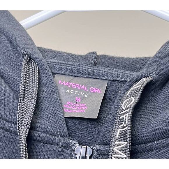 NWT Material Girl Run Like A Girl Zipper Hoodie Medium Runner Sweatshirt - Picture 5 of 6